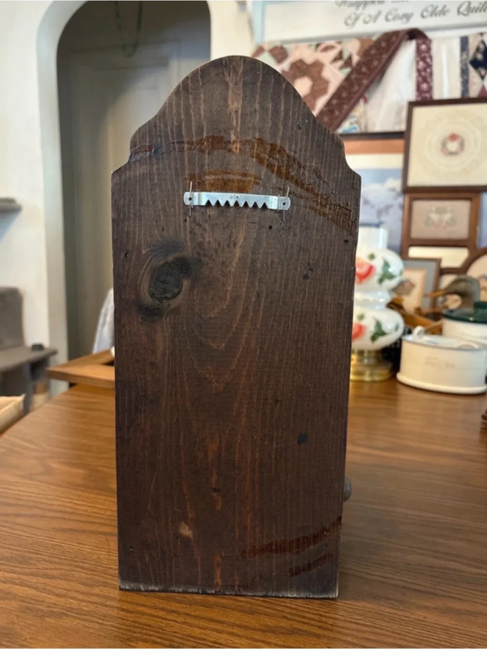 Decorative Wood Box Toilet Paper Holder - Cream & Black Retro Artwork